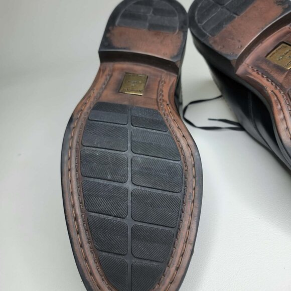 Johnson and Murphy Passport Men\'s Black Leather Shoes Size 11.5 M Made in Italy main image 7
